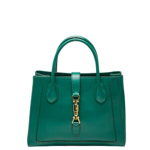 Gucci Jackie Handbag Green Leather